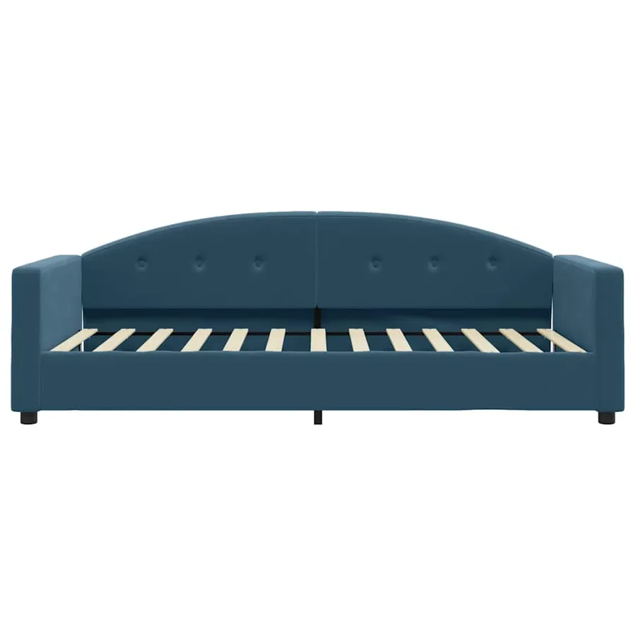 Lit de repos sans matelas bleu 90x200 cm velours - 3