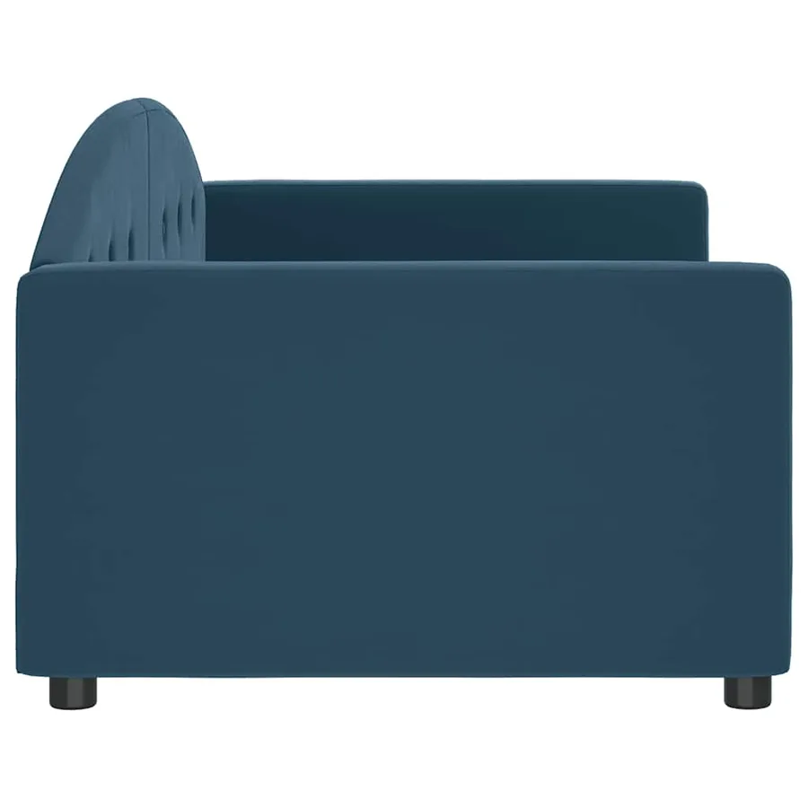 Lit de repos sans matelas bleu 90x200 cm velours - 4