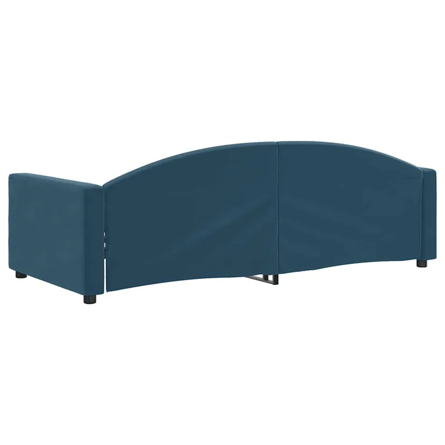 Lit de repos sans matelas bleu 90x200 cm velours - 5
