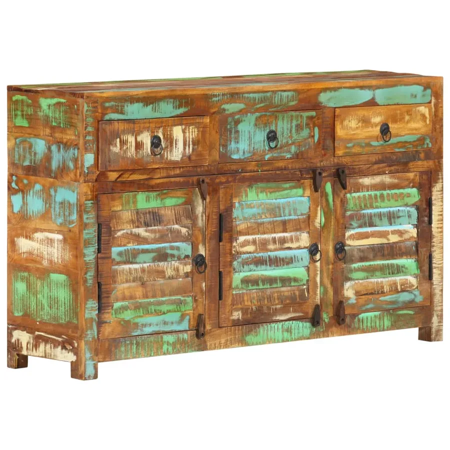 Buffet 110x30x65 cm Bois massif de récupération - 11
