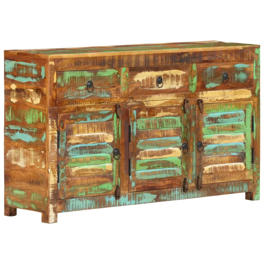 Buffet 110x30x65 cm Bois massif de récupération - 12