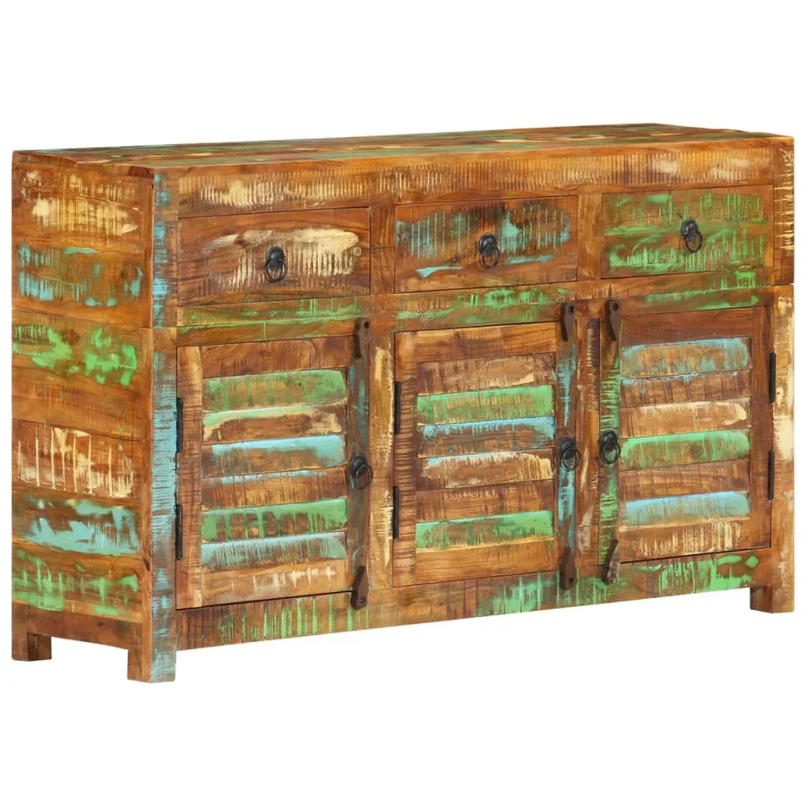 Buffet 110x30x65 cm Bois massif de récupération - 13