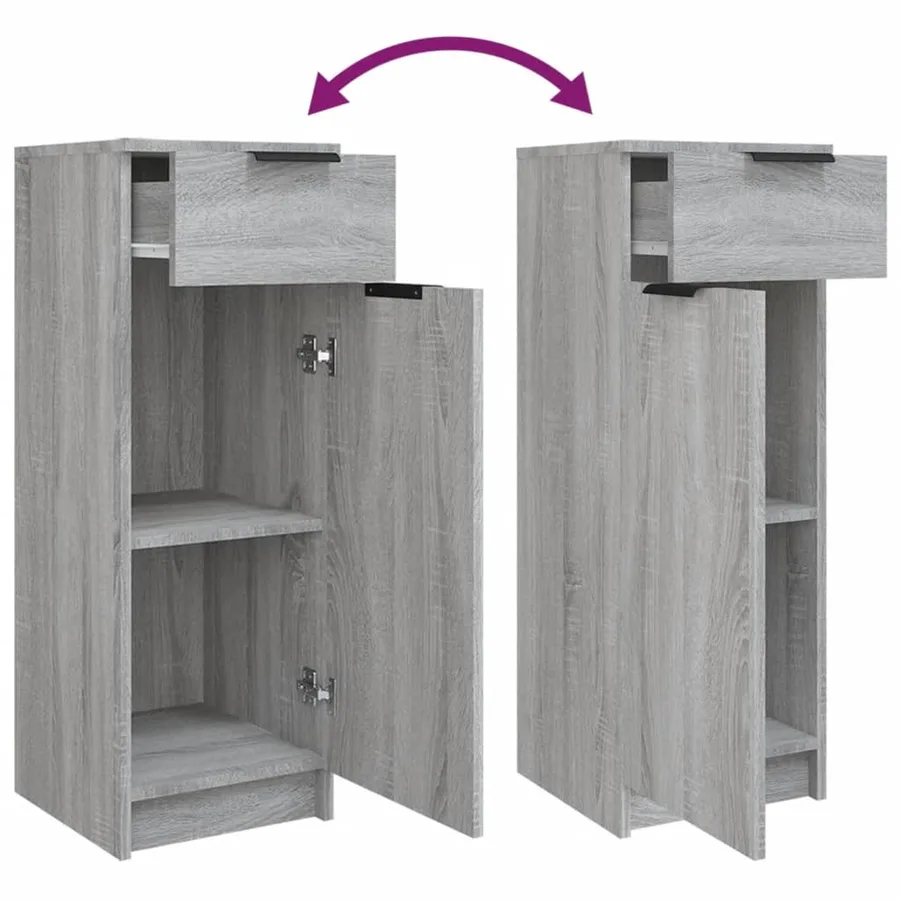 Meubles de salle de bain 5 pcs Sonoma gris Bois d'ingénierie - 10