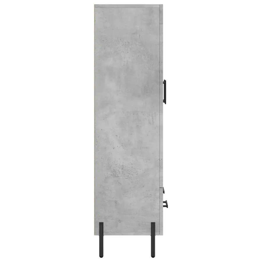 Buffet haut gris béton 69,5x31x115 cm bois d'ingénierie - 7