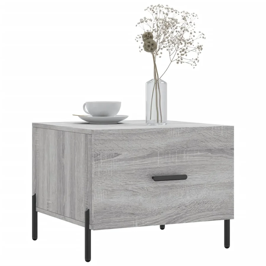 Tables basses 2 pcs sonoma gris 50x50x40 cm bois d'ingénierie - 3