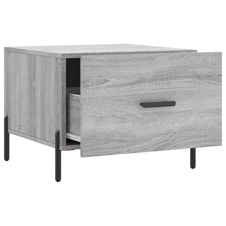 Tables basses 2 pcs sonoma gris 50x50x40 cm bois d'ingénierie - 7