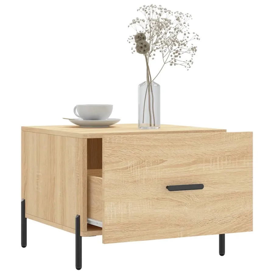 Tables basses 2 pcs chêne sonoma 50x50x40 cm bois d'ingénierie - 4