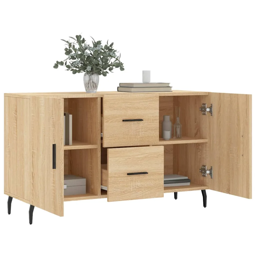 Buffet chêne sonoma 100x36x60 cm bois d'ingénierie - 4