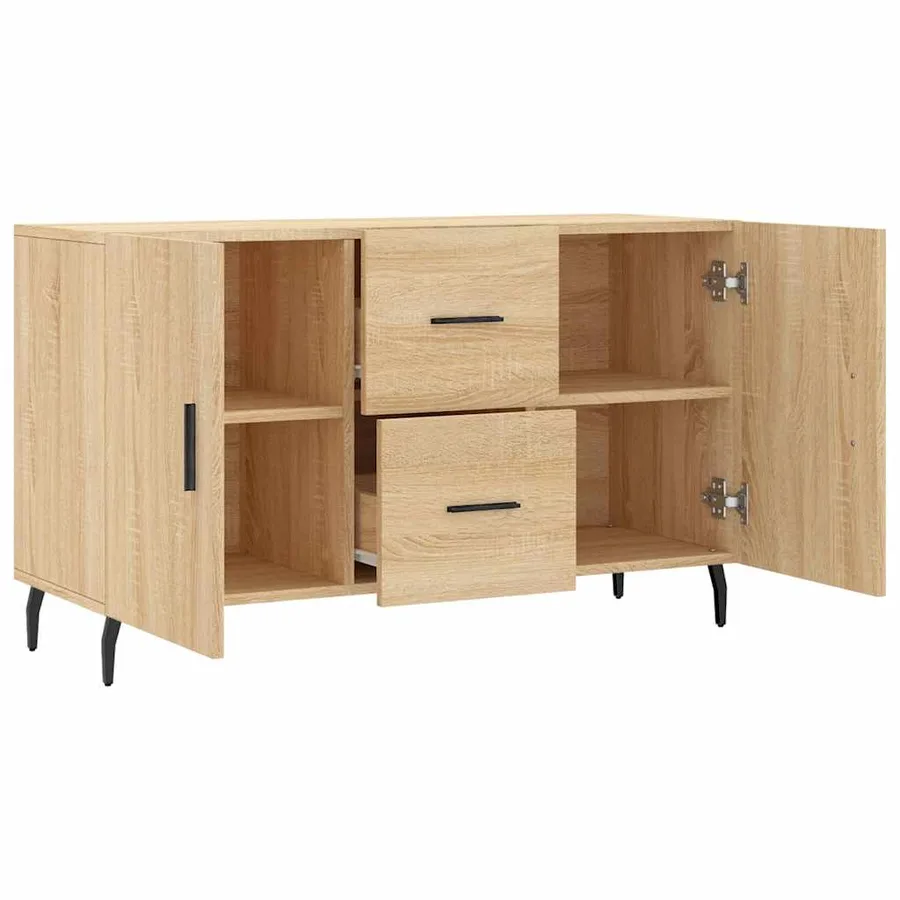 Buffet chêne sonoma 100x36x60 cm bois d'ingénierie - 5