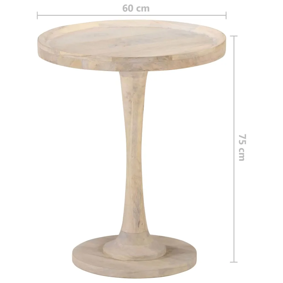 Table d'appoint Ø60x75 cm Bois de manguier massif - 4