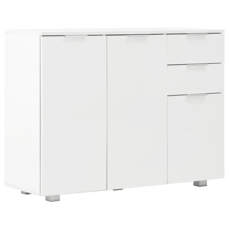 Buffet Blanc brillant 107x35x80,5 cm - 2