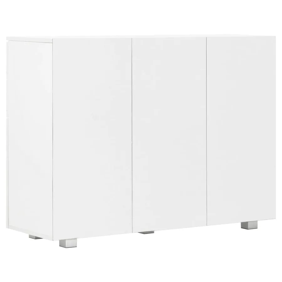 Buffet Blanc brillant 107x35x80,5 cm - 5
