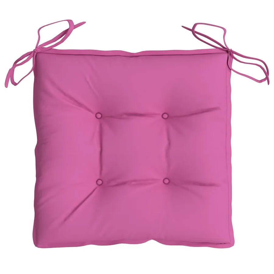 Coussins de chaise lot de 6 rose 40x40x7 cm tissu - 6