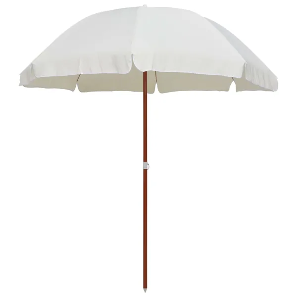 Parasol de jardin avec mât en acier 240 cm Sable