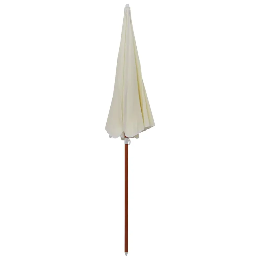 Parasol de jardin avec mât en acier 240 cm Sable - 2