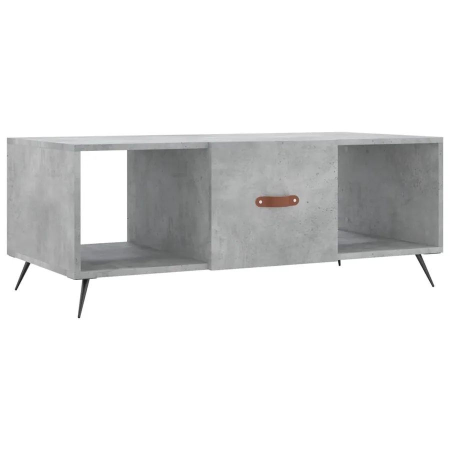 Table basse gris béton 102x50x40 cm bois d'ingénierie - 2