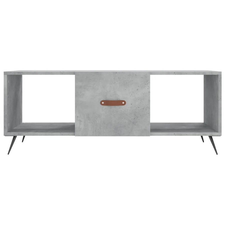 Table basse gris béton 102x50x40 cm bois d'ingénierie - 5