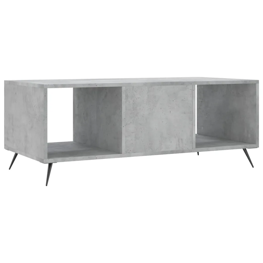 Table basse gris béton 102x50x40 cm bois d'ingénierie - 8