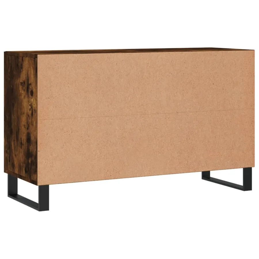 Buffet chêne fumé 100x36x60 cm bois d'ingénierie - 8