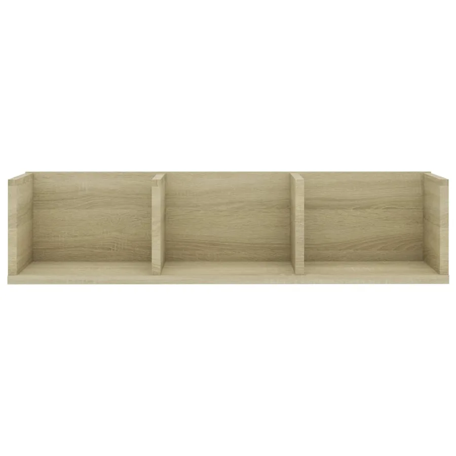 Étagère murale à CD Chêne sonoma 75x18x18 cm Bois d'ingénierie - 4