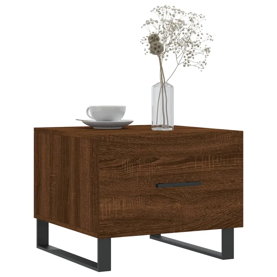Tables basses 2 pcs chêne marron 50x50x40 cm bois d'ingénierie - 3
