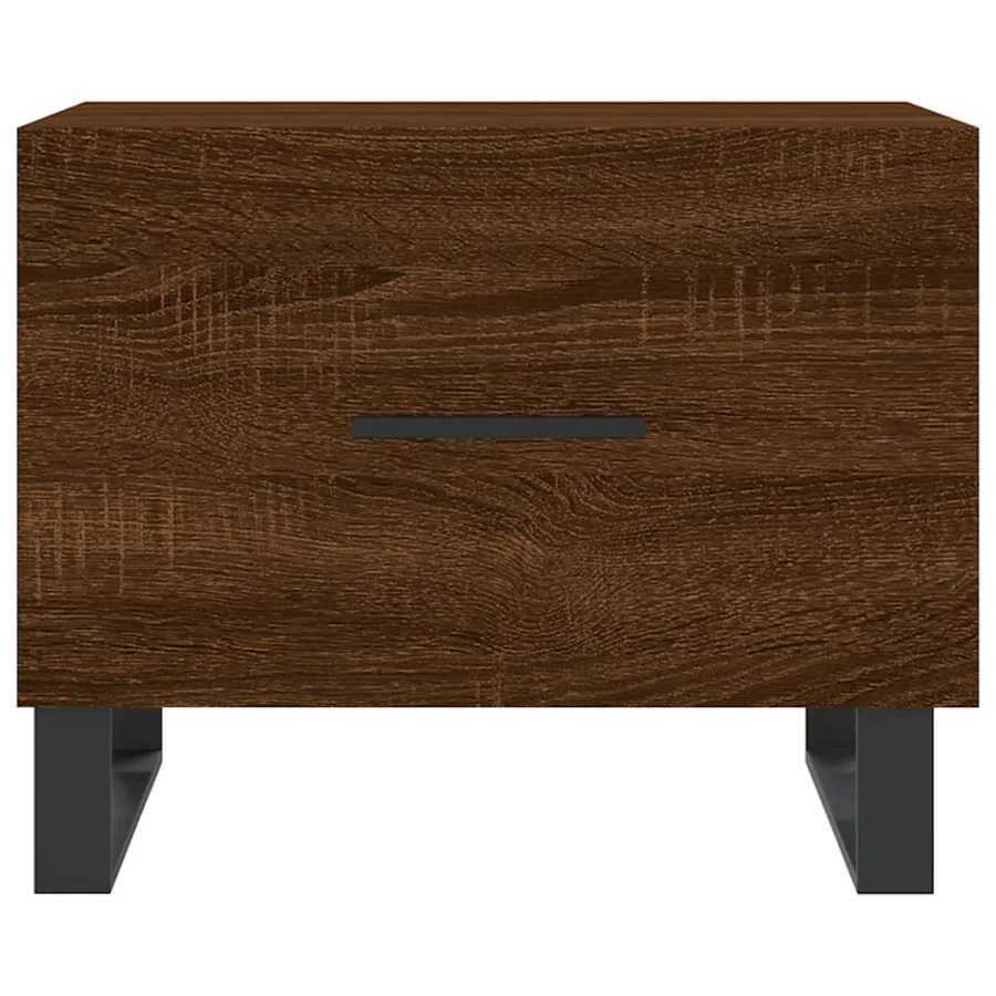 Tables basses 2 pcs chêne marron 50x50x40 cm bois d'ingénierie - 6