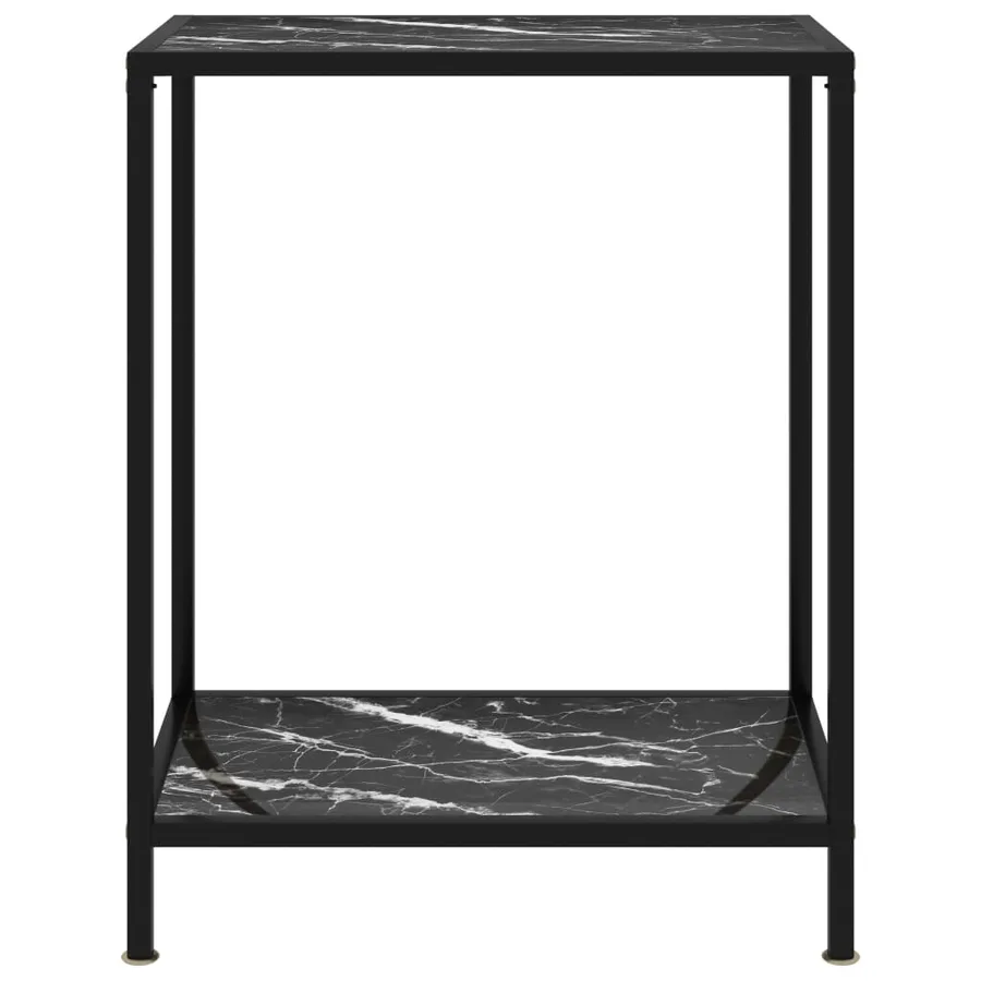 Table console Noir 60x35x75 cm Verre trempé - 2