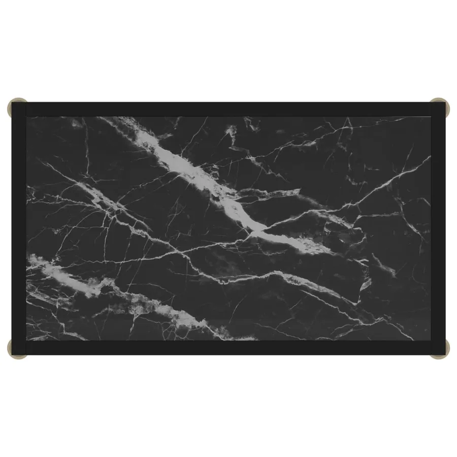 Table console Noir 60x35x75 cm Verre trempé - 4