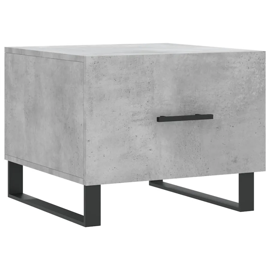 Table basse gris béton 50x50x40 cm bois d'ingénierie - 2
