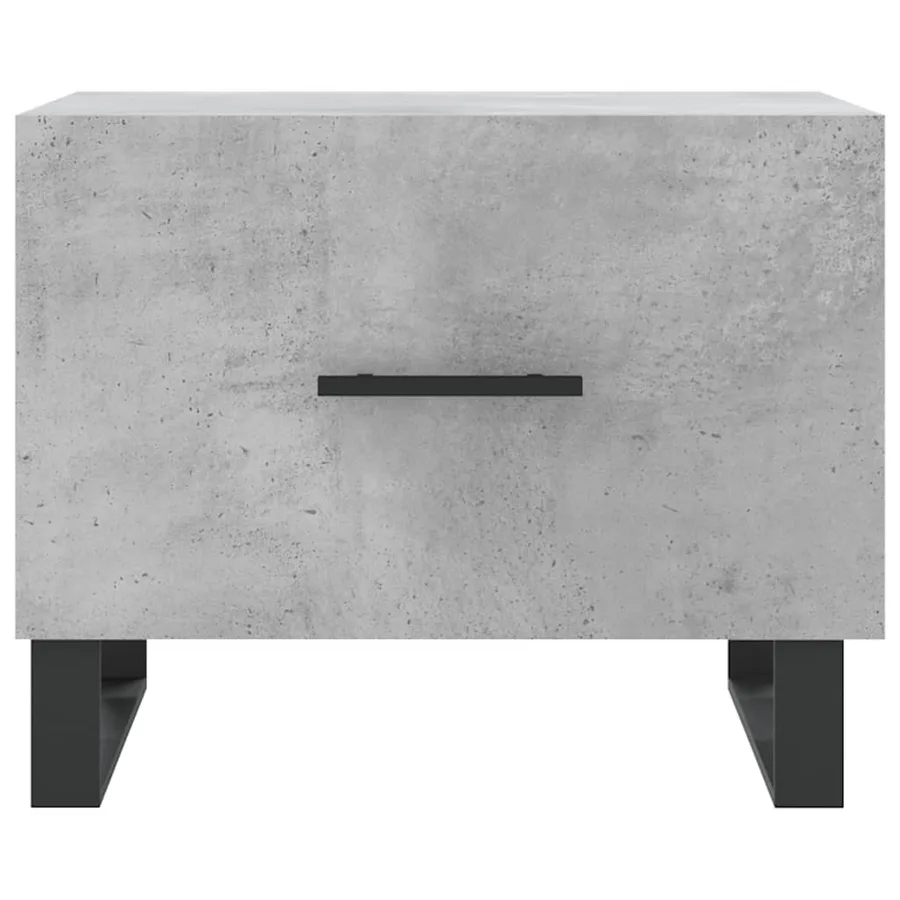 Table basse gris béton 50x50x40 cm bois d'ingénierie - 5