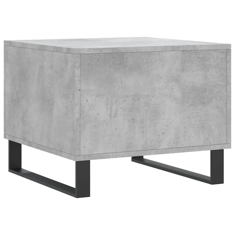 Table basse gris béton 50x50x40 cm bois d'ingénierie - 8