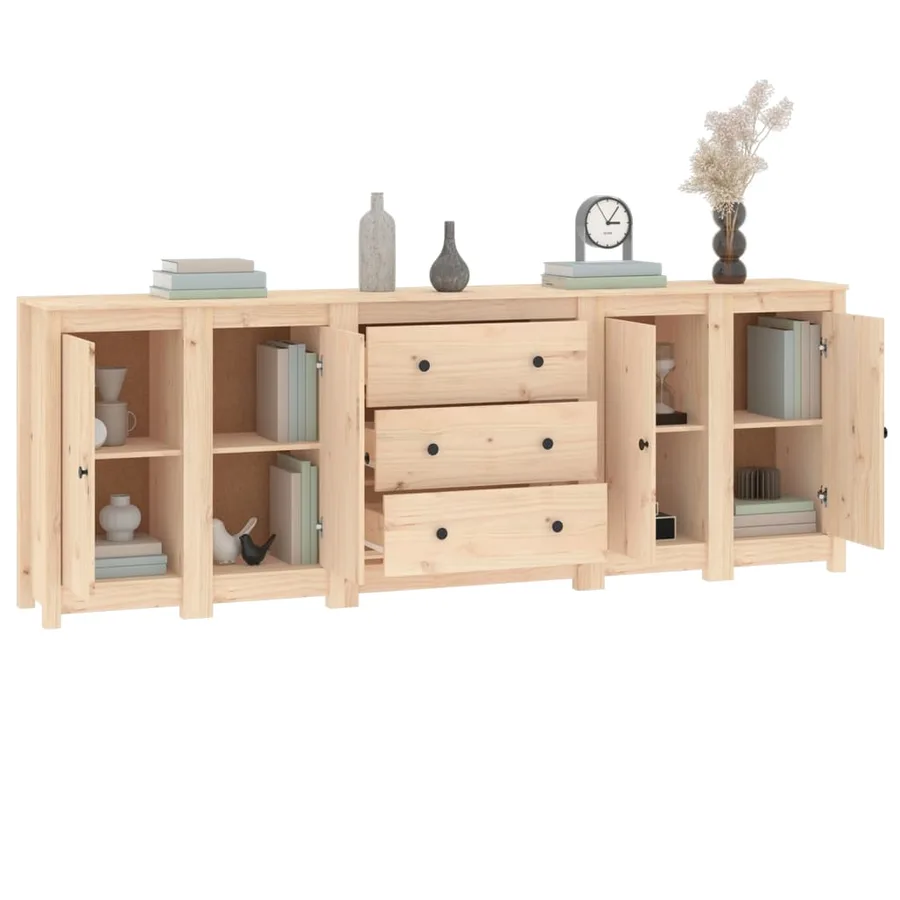 Buffet 230x35x80 cm Bois massif de pin - 4