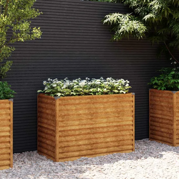 Jardinière surélevée 100x50x69 cm Acier Corten
