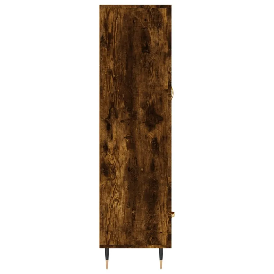Buffet haut chêne fumé 69,5x31x115 cm bois d'ingénierie - 7