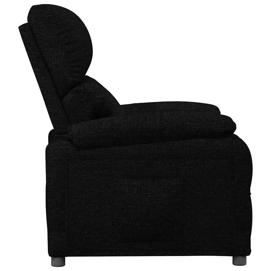 Fauteuil inclinable Noir Tissu - 4