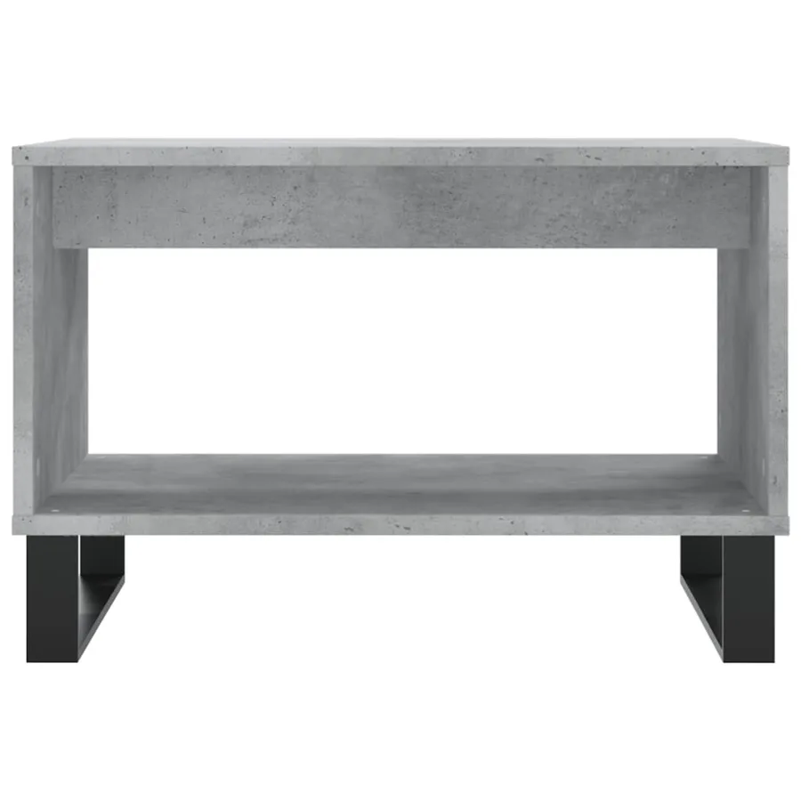 Table basse gris béton 60x50x40 cm bois d'ingénierie - 4
