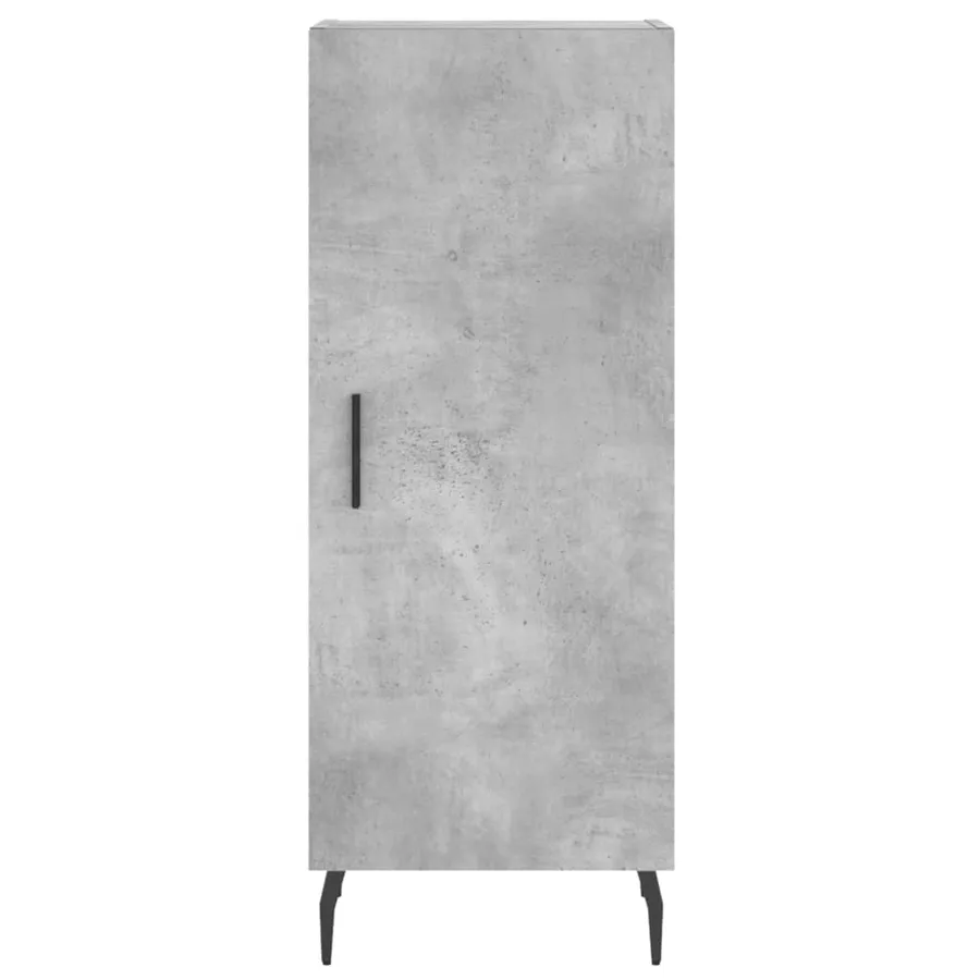 Buffet haut Gris béton 34,5x34x180 cm Bois d'ingénierie - 8