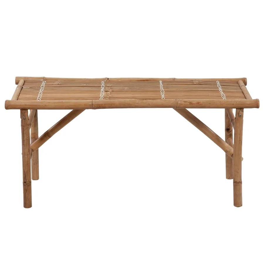Banc de jardin pliable avec coussin 118 cm Bambou - 3