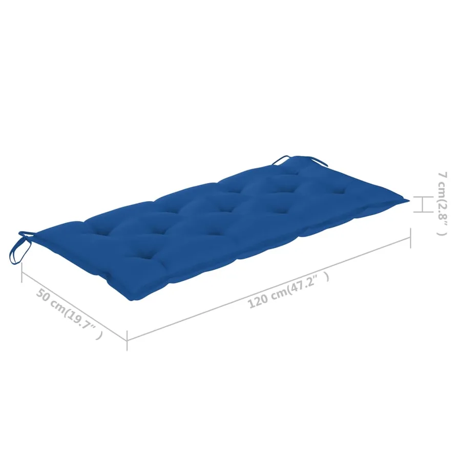 Banc de jardin pliable avec coussin 118 cm Bambou - 9