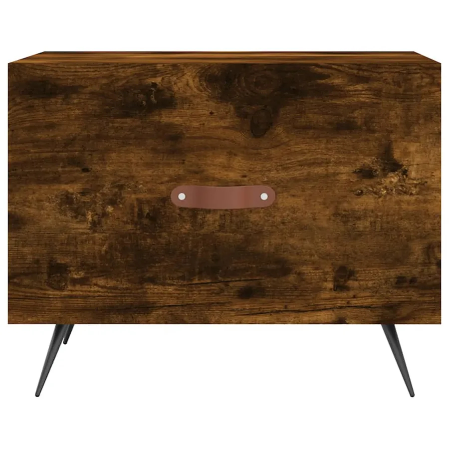 Table basse Chêne fumé 50x50x40 cm Bois d'ingénierie - 5