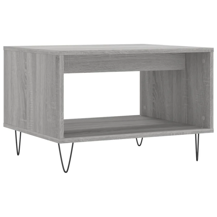Table basse sonoma gris 60x50x40 cm bois d'ingénierie - 2