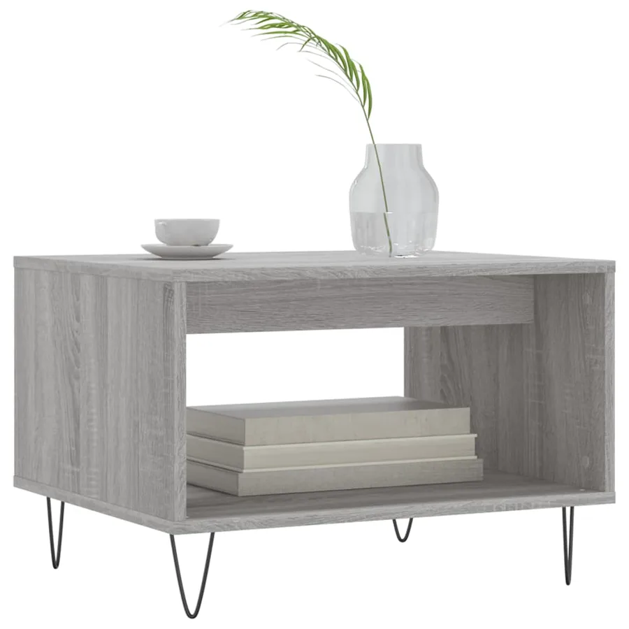 Table basse sonoma gris 60x50x40 cm bois d'ingénierie - 3