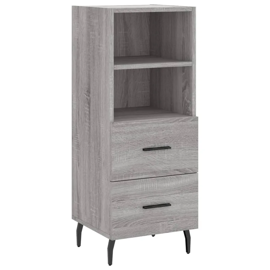 Buffet haut Sonoma gris 34,5x34x180 cm Bois d'ingénierie - 5