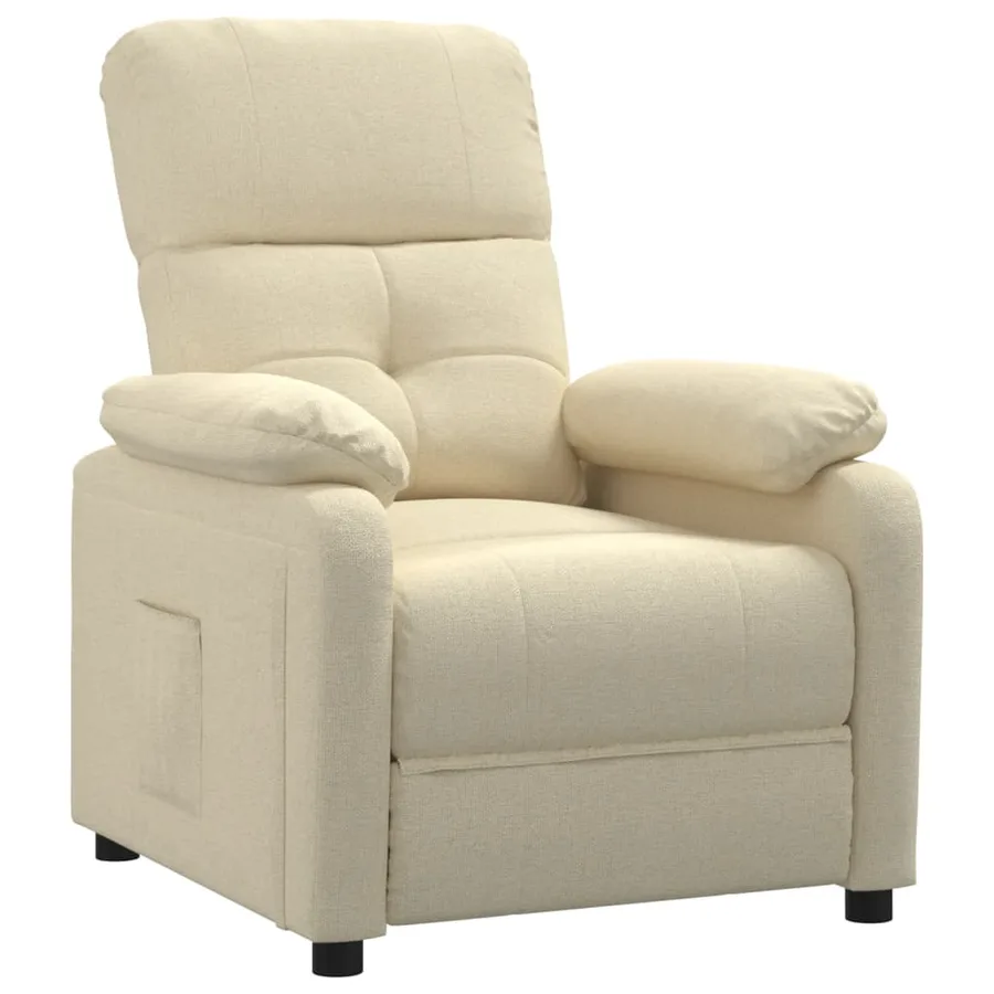 Fauteuil inclinable Crème Tissu - 2