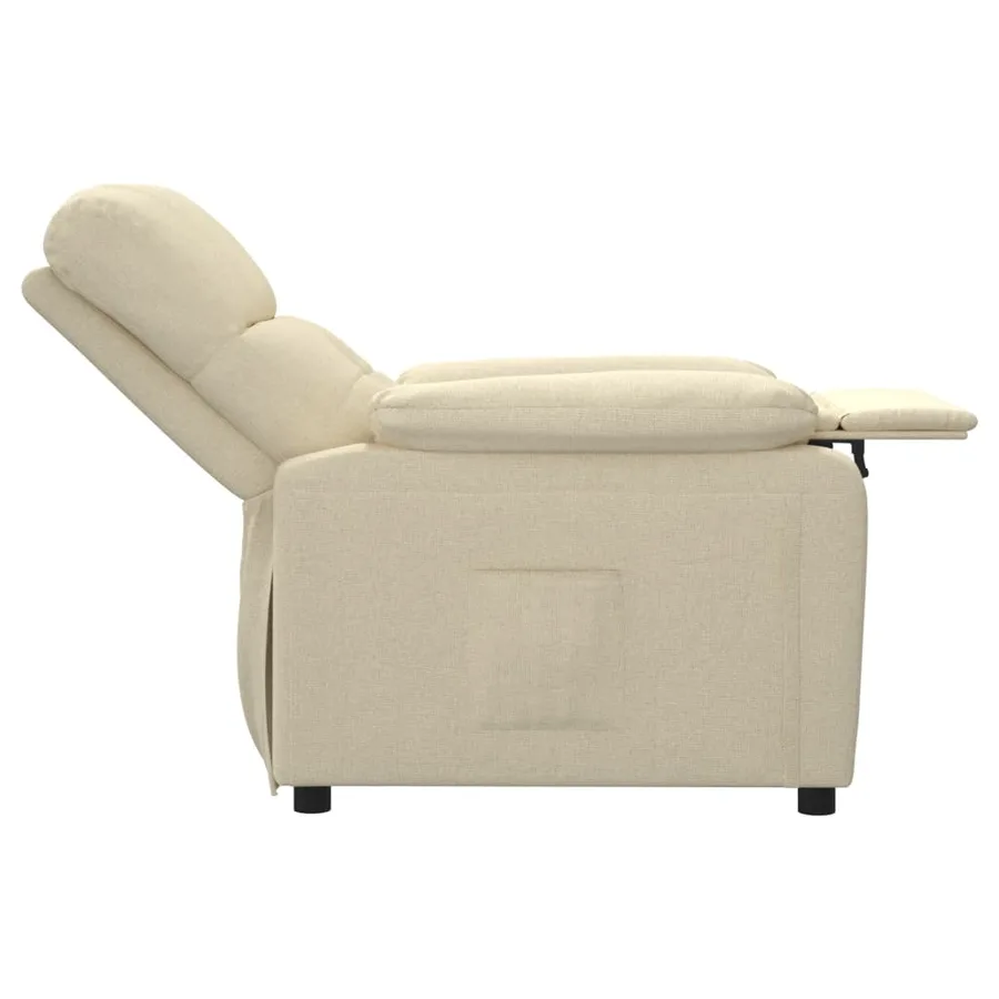 Fauteuil inclinable Crème Tissu - 5