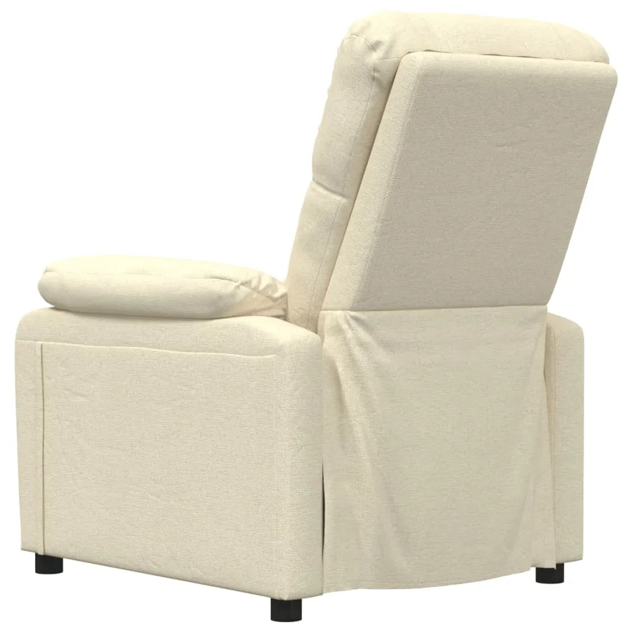Fauteuil inclinable Crème Tissu - 6