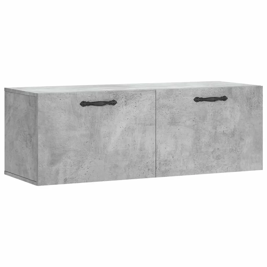 Armoire murale gris béton 100x36,5x35 cm bois d'ingénierie - 2