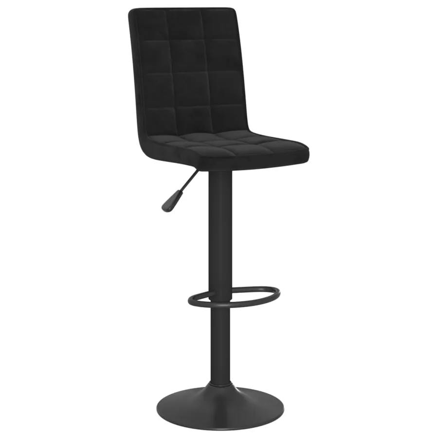 Tabourets de bar lot de 2 noir velours - 3