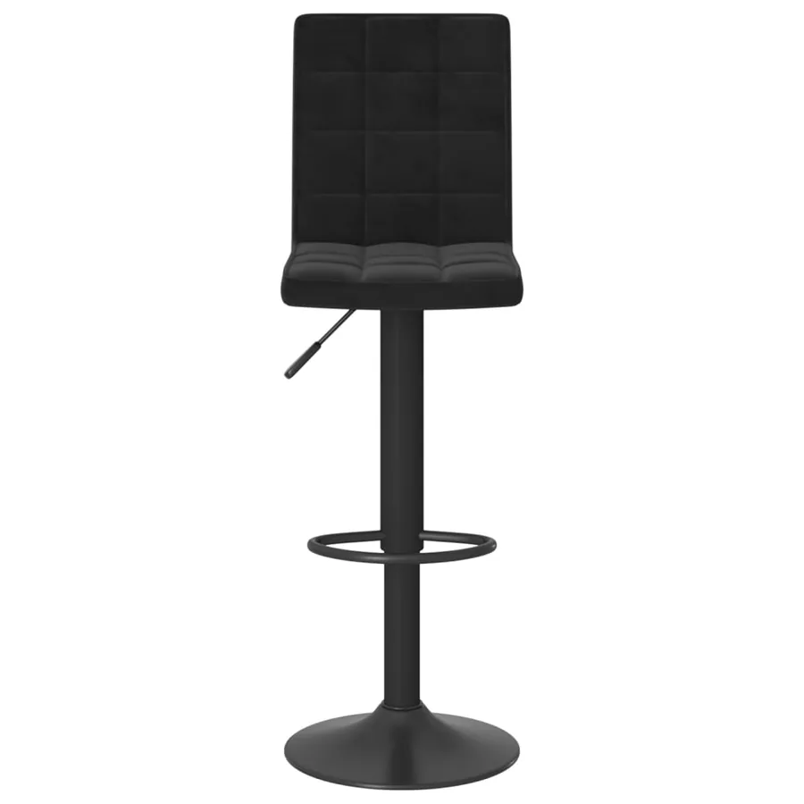 Tabourets de bar lot de 2 noir velours - 4