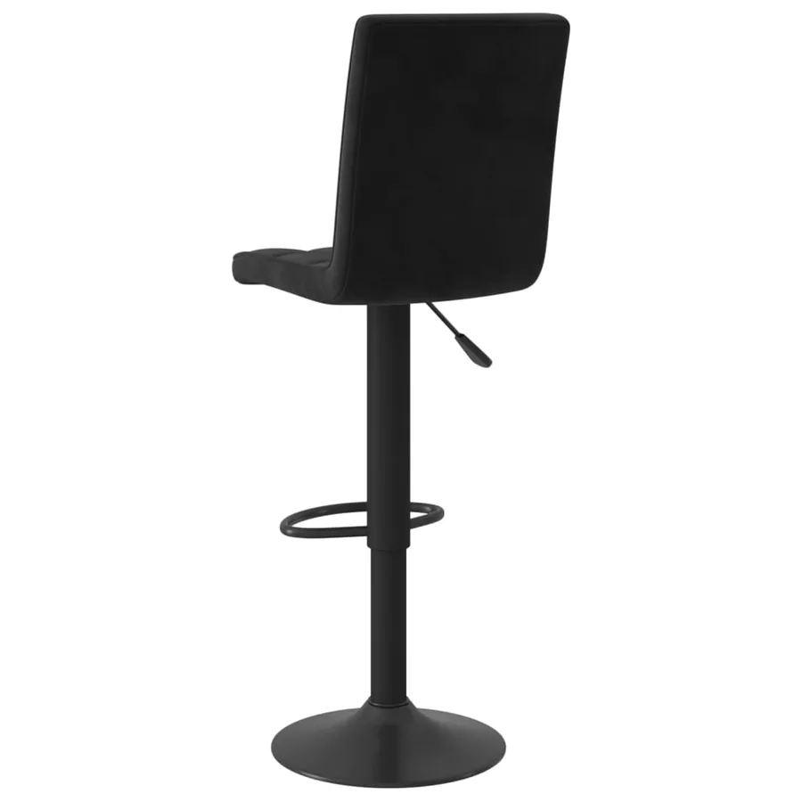 Tabourets de bar lot de 2 noir velours - 6